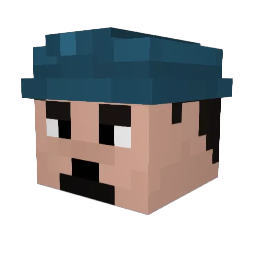 Hargeld Minecraft avatar head, 3D render