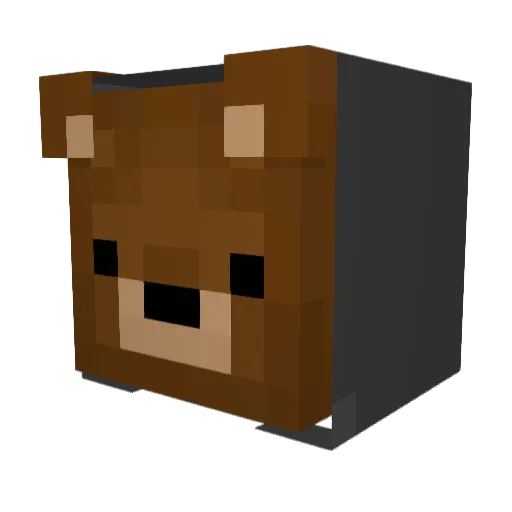 HariBear Minecraft avatar head, 3D render