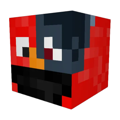 HariGari Minecraft avatar head, 3D render