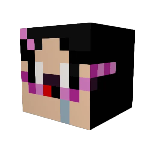 Haribda Minecraft avatar head, 3D render