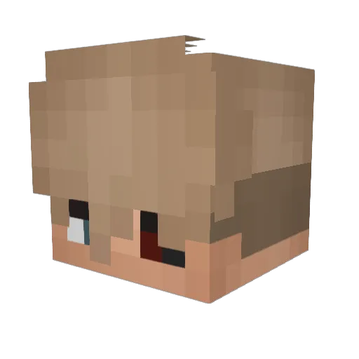HariboFrucht Minecraft avatar head, 3D render