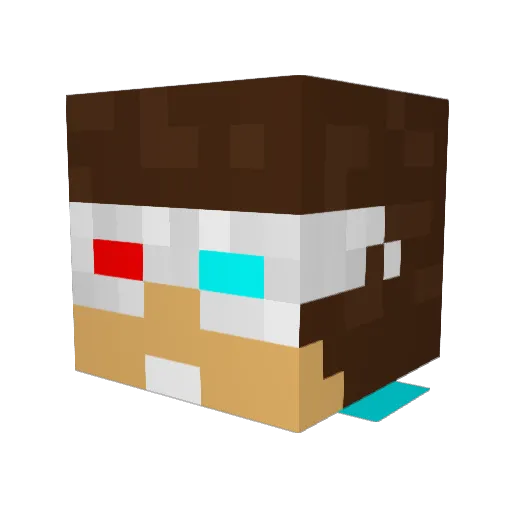 Haribo_y Minecraft avatar head, 3D render