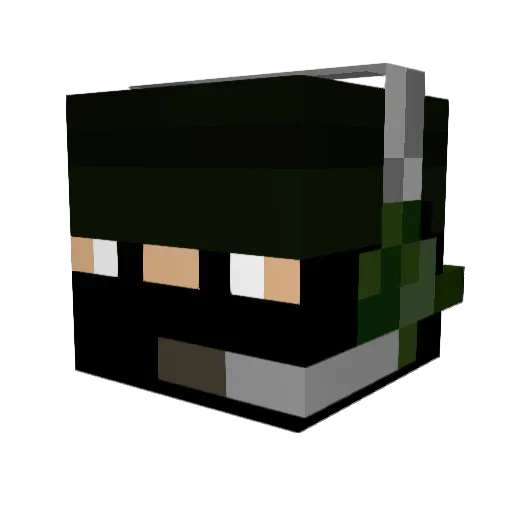 Haribote_kun Minecraft avatar head, 3D render