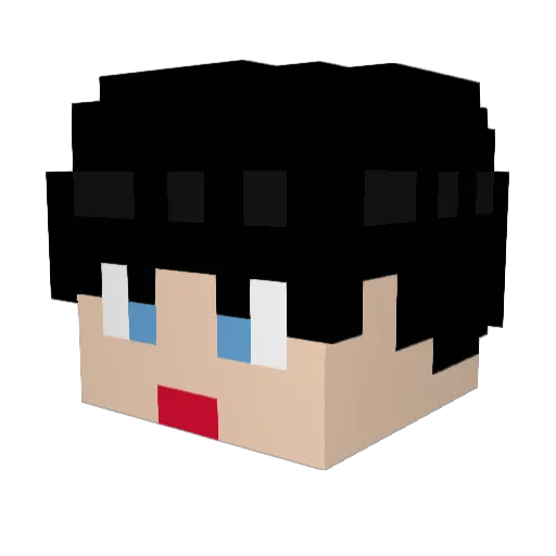 Harick12 Minecraft avatar head, 3D render