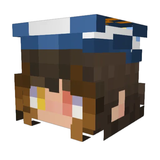 Haricott_ Minecraft avatar head, 3D render