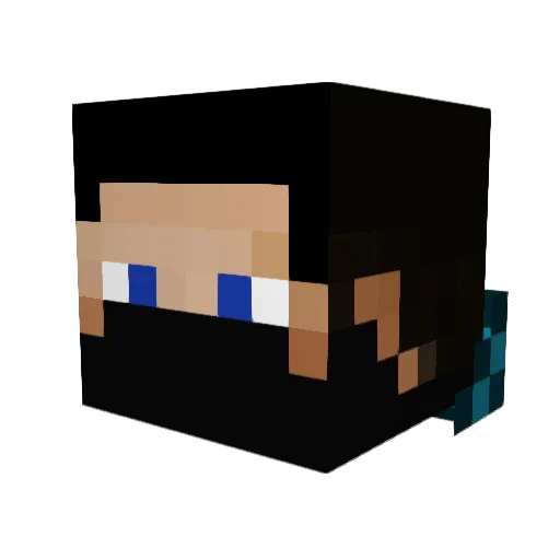 HariderErste Minecraft avatar head, 3D render