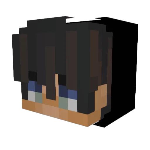 Harifi Minecraft avatar head, 3D render