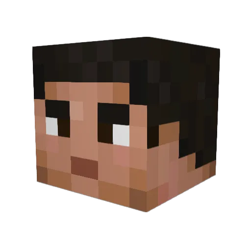 HarigeBaLZ Minecraft avatar head, 3D render