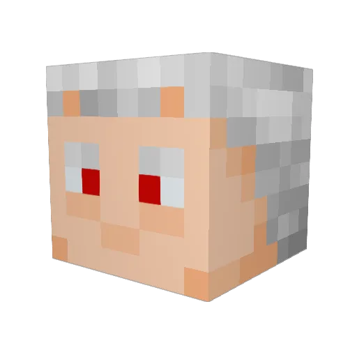 Haright Minecraft avatar head, 3D render