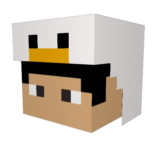 Harim Minecraft avatar head, 3D render
