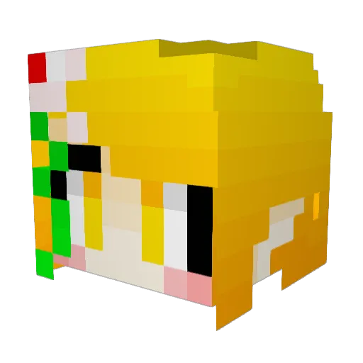 Harin1125 Minecraft avatar head, 3D render