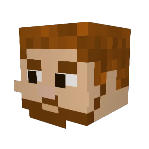 Harin329 Minecraft avatar head, 3D render