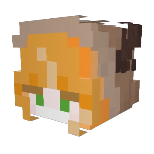 Harin_033 Minecraft avatar head, 3D render