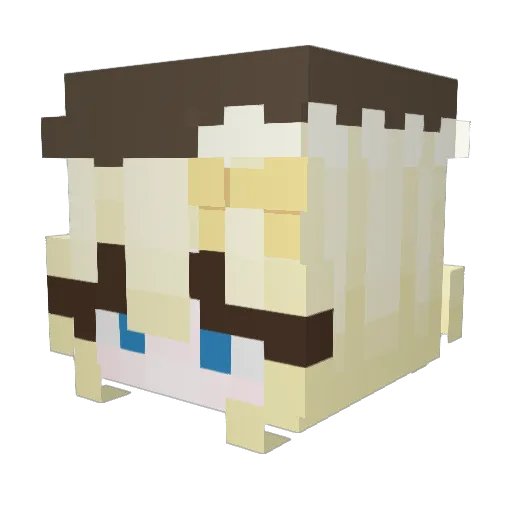 Harin_a0 Minecraft avatar head, 3D render