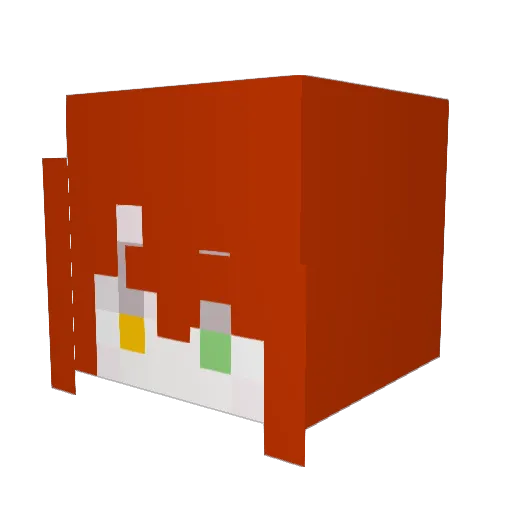 Harine_happy Minecraft avatar head, 3D render