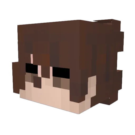 Haris365 Minecraft avatar head, 3D render