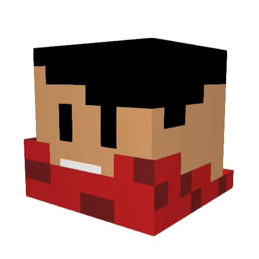 HarisMinecraft1 Minecraft avatar head, 3D render