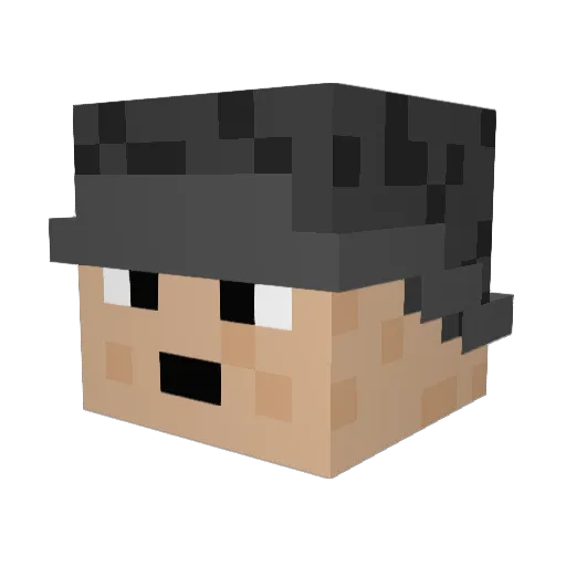 HarjaTalonen Minecraft avatar head, 3D render