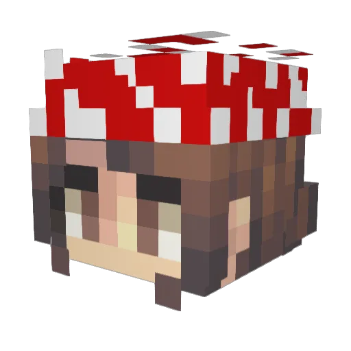 HarjasK Minecraft avatar head, 3D render