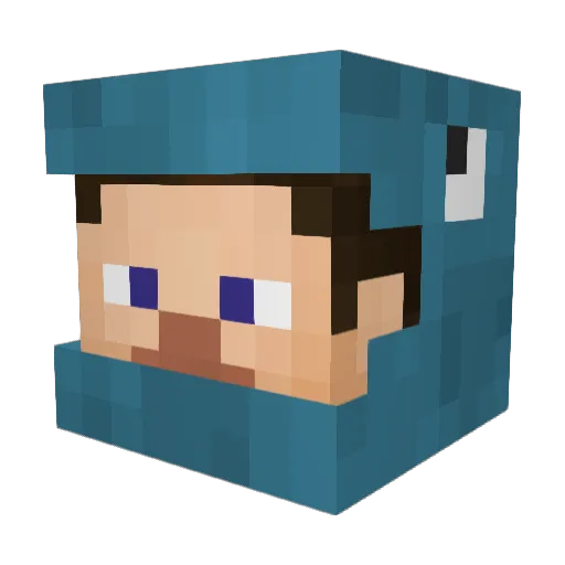 Harkael Minecraft avatar head, 3D render