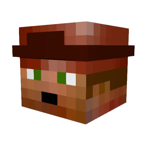 Harkde Minecraft avatar head, 3D render