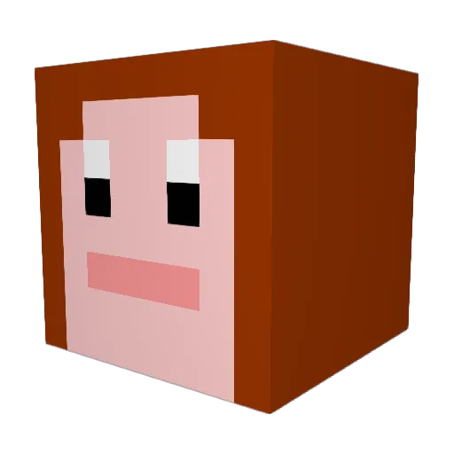 Harkell Minecraft avatar head, 3D render