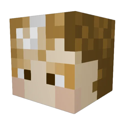 HarkerHaze Minecraft avatar head, 3D render