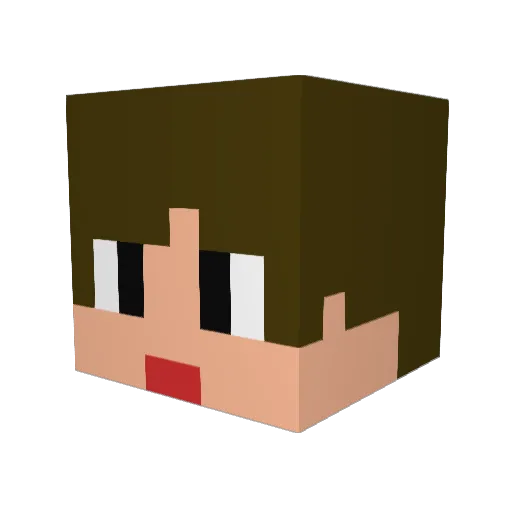 Harking Minecraft avatar head, 3D render