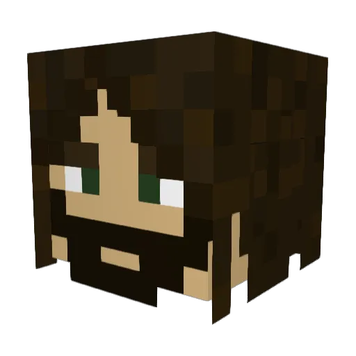 Harkk_ Minecraft avatar head, 3D render