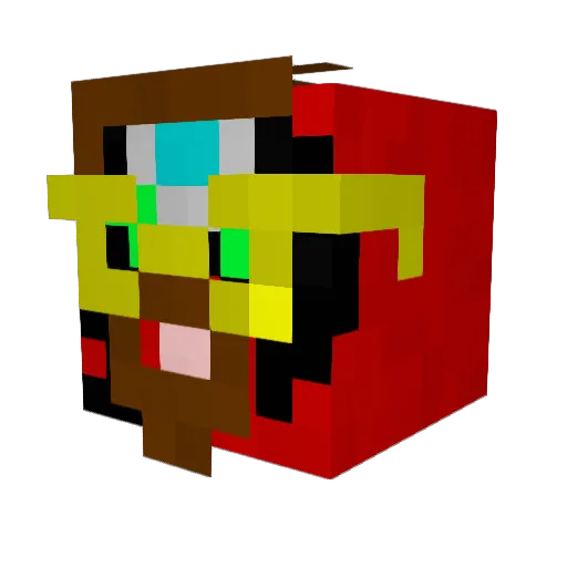 HarkyHark Minecraft avatar head, 3D render
