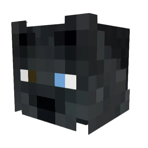 Harl3qu1n Minecraft avatar head, 3D render