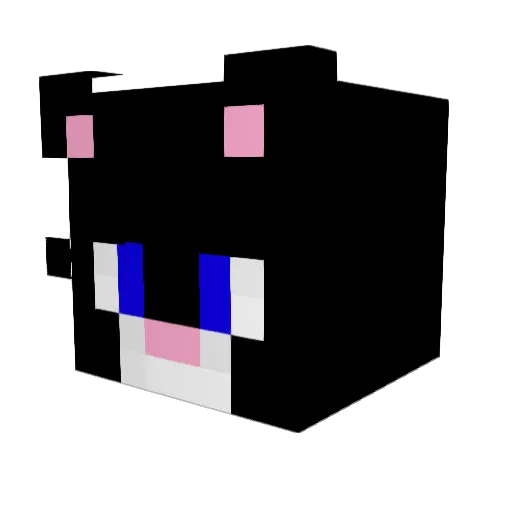 Harlecas Minecraft avatar head, 3D render