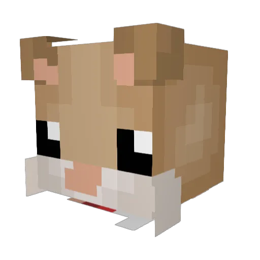 Harleqiin Minecraft avatar head, 3D render
