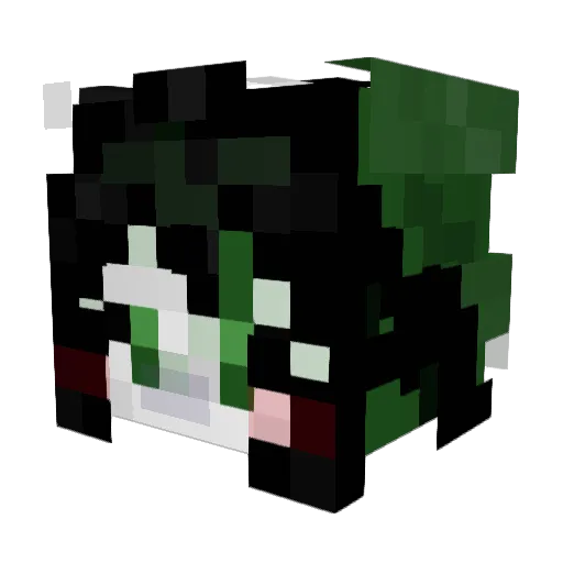 Harlequin_MC Minecraft avatar head, 3D render