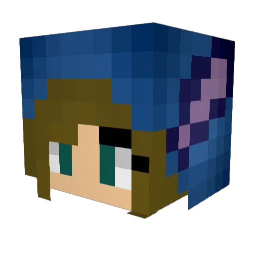 HarleyBiscuit Minecraft avatar head, 3D render