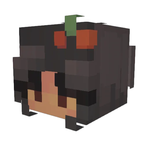 HarleyJ88 Minecraft avatar head, 3D render
