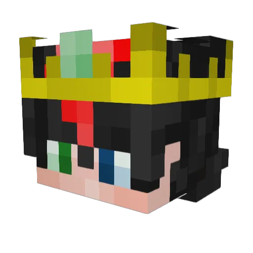 HarleyKng Minecraft avatar head, 3D render
