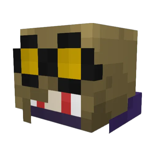HarleyQ1015 Minecraft avatar head, 3D render