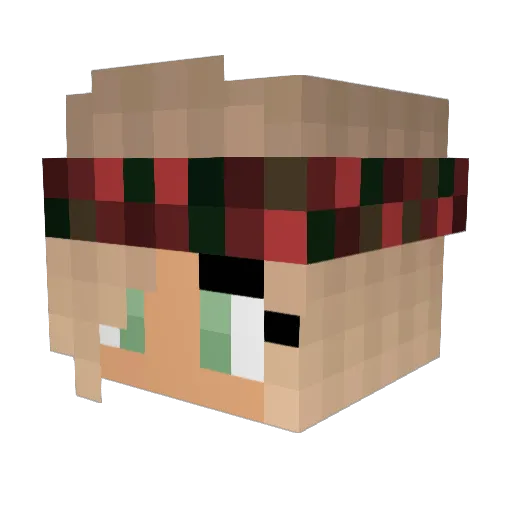 HarleyQuinn1313 Minecraft avatar head, 3D render