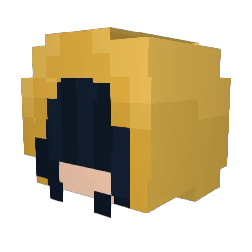 HarleyQuinn2005 Minecraft avatar head, 3D render