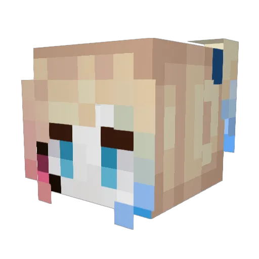 HarleyQuinnHQ Minecraft avatar head, 3D render