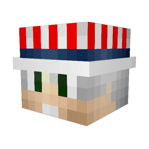 HarleySassafras Minecraft avatar head, 3D render