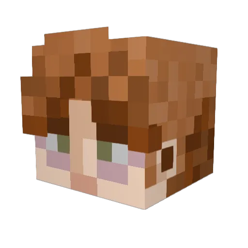 HarleyTheRobot Minecraft avatar head, 3D render