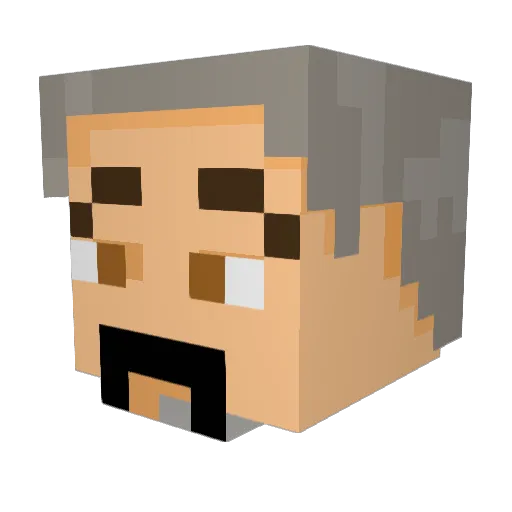 Harleylama Minecraft avatar head, 3D render