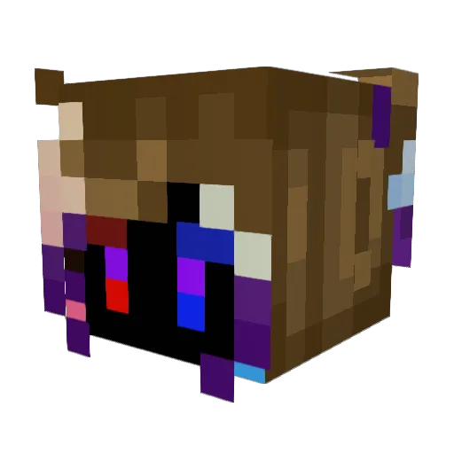 Harleywolf90 Minecraft avatar head, 3D render
