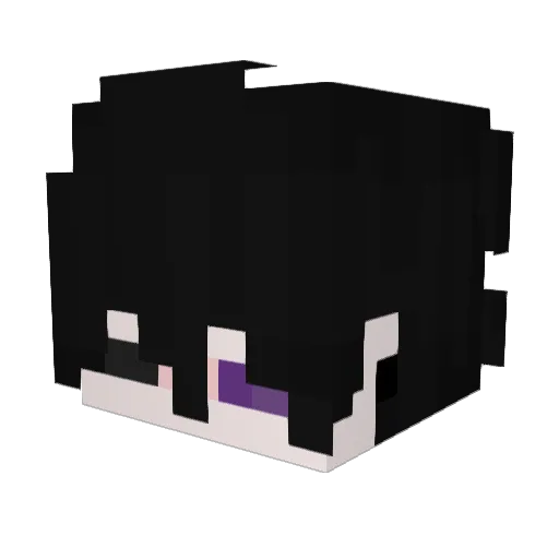 Harliquenn Minecraft avatar head, 3D render