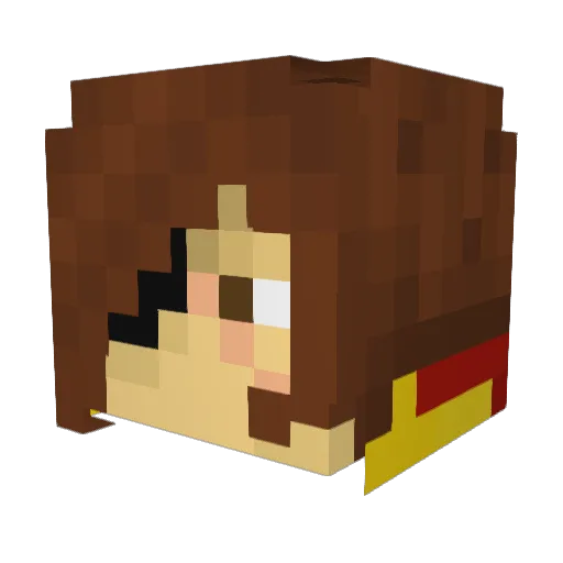 Harlock94 Minecraft avatar head, 3D render