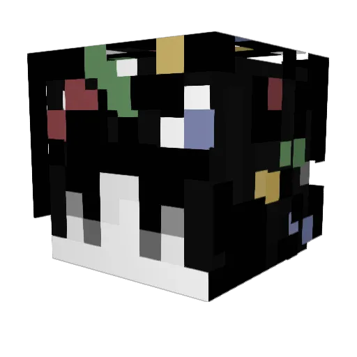 Harlosu Minecraft avatar head, 3D render