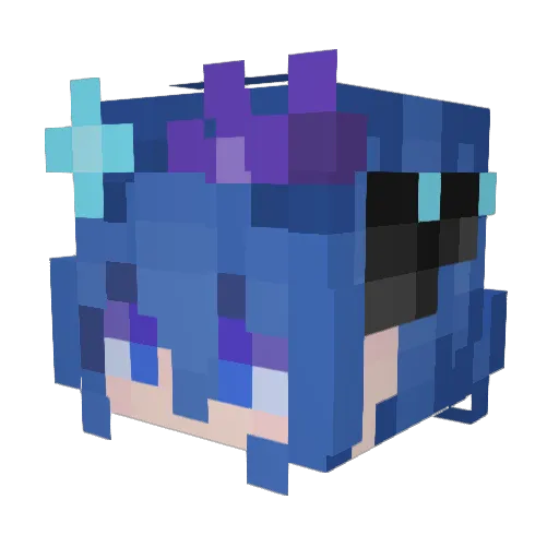 HarlowQuacks Minecraft avatar head, 3D render