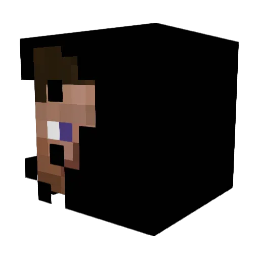 Harmashoarma Minecraft avatar head, 3D render
